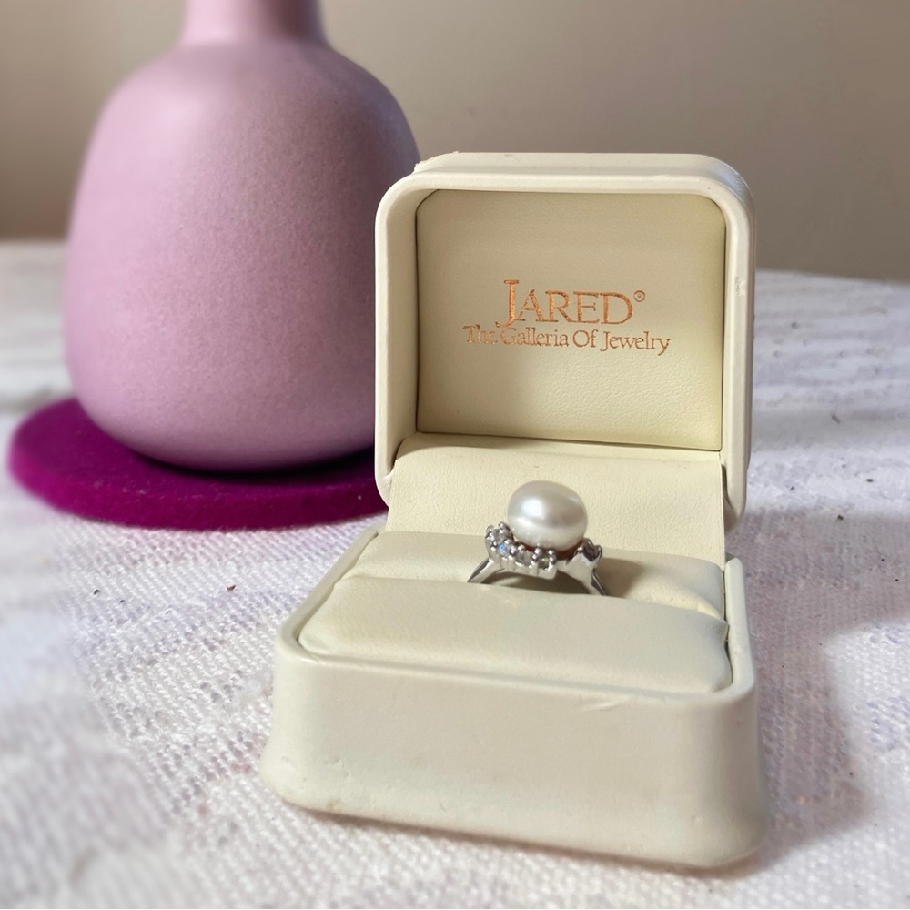 5.5 Jared Jewelry Silver Pearl Ring